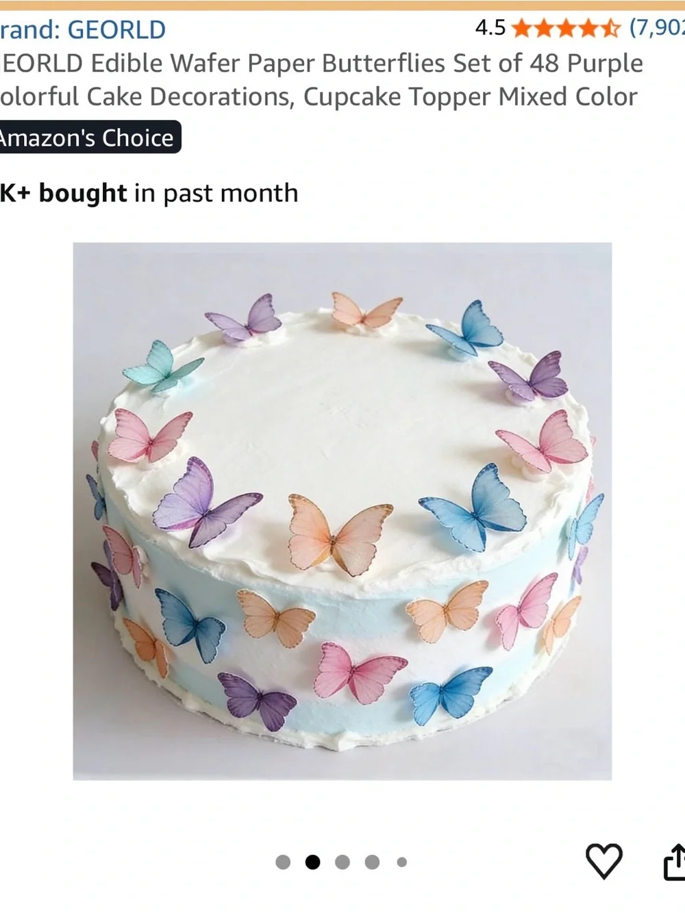 Pastel Butterfly Cupcake Toppers - 5 Color Mixed